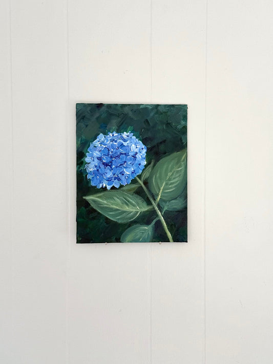 Blue Hydrangea 8x10" Original Acrylic Painting
