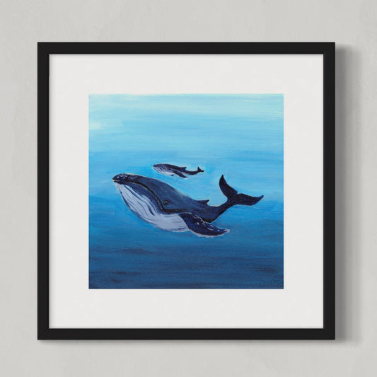Humpback Whale Mother and Baby Fine Art Print