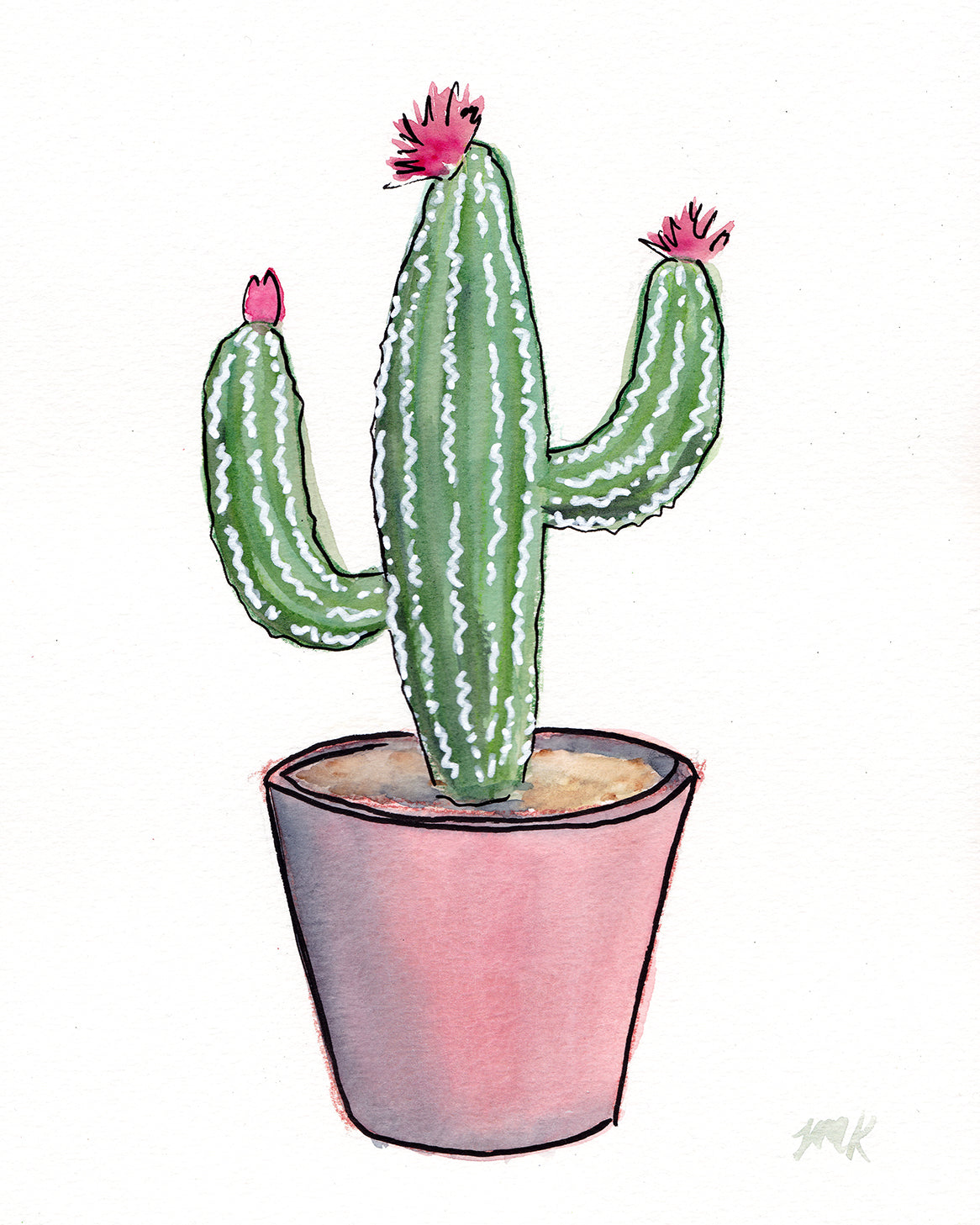 Saguaro Cactus Watercolor Fine Art Print