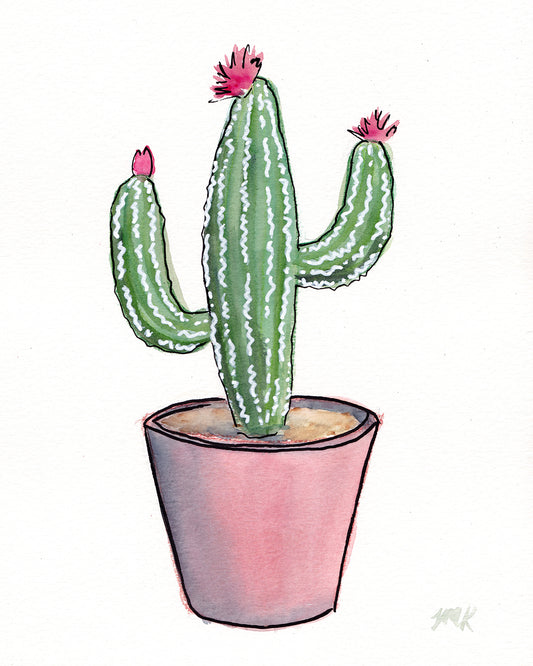 Saguaro Cactus Watercolor Fine Art Print