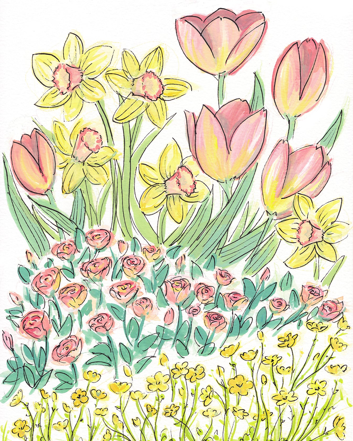 Eleanor's Flowers - Print