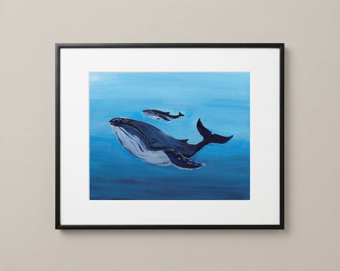 Humpback Whale Mother and Baby Fine Art Print