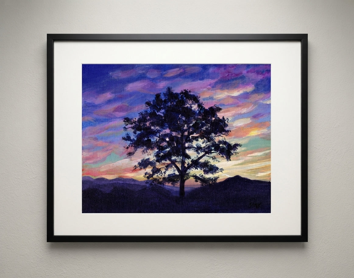 Shenandoah Mountain Sunset - 8x10" Original Acrylic Painting
