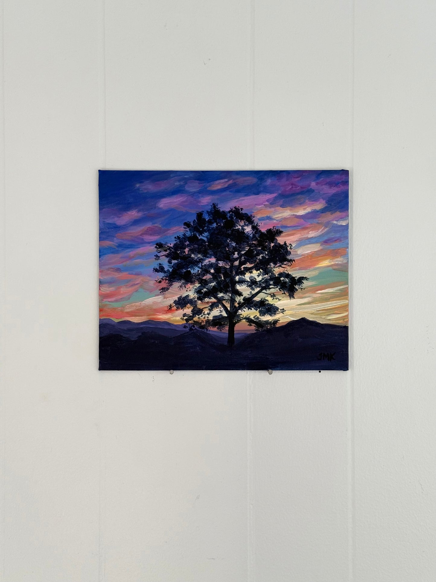 Shenandoah Mountain Sunset - 8x10" Original Acrylic Painting