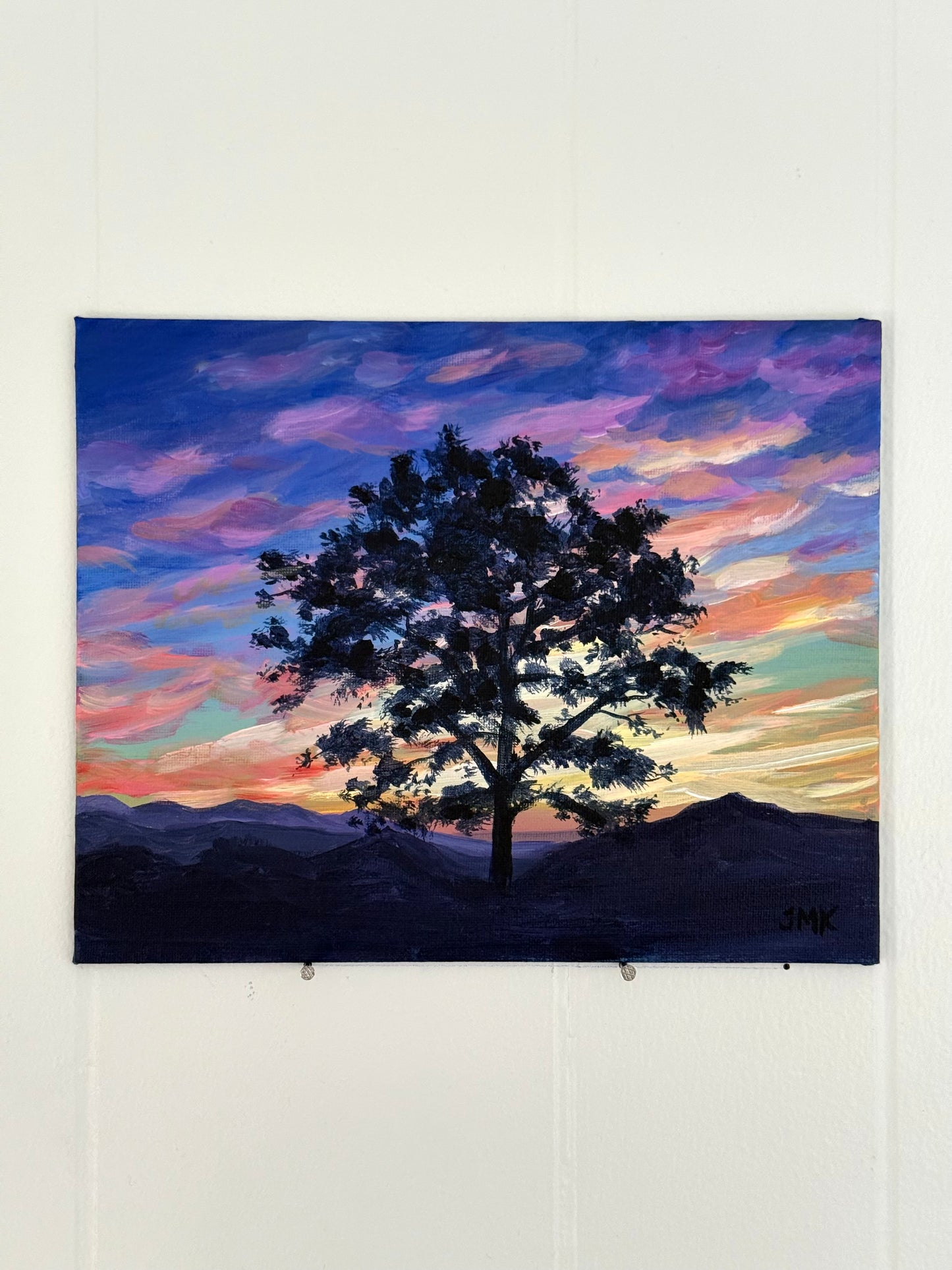 Shenandoah Mountain Sunset - 8x10" Original Acrylic Painting