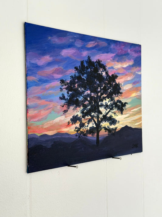 Shenandoah Mountain Sunset - 8x10" Original Acrylic Painting