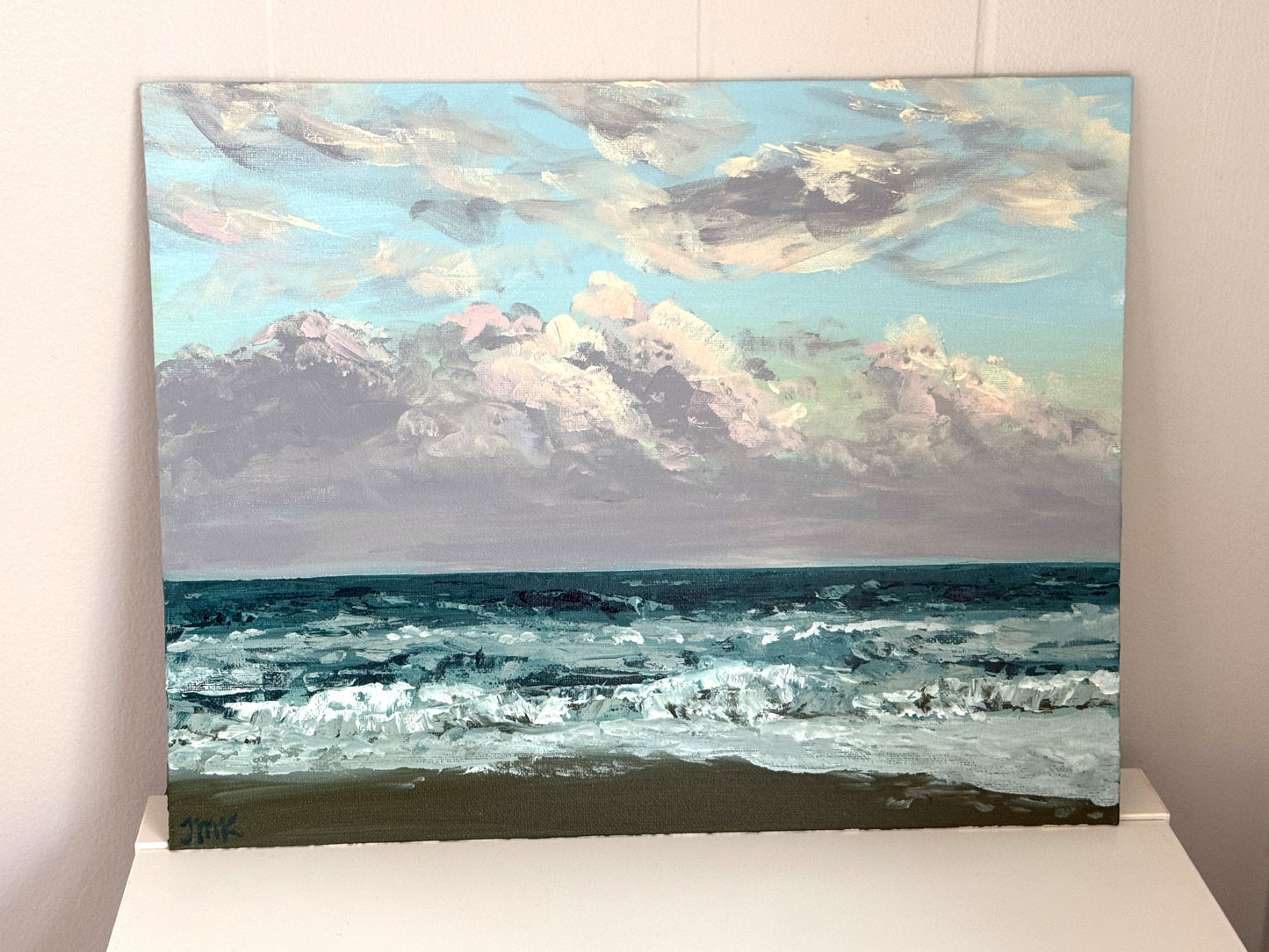 Atlantic Ocean Evening - 11x14" Original Acrylic Painting
