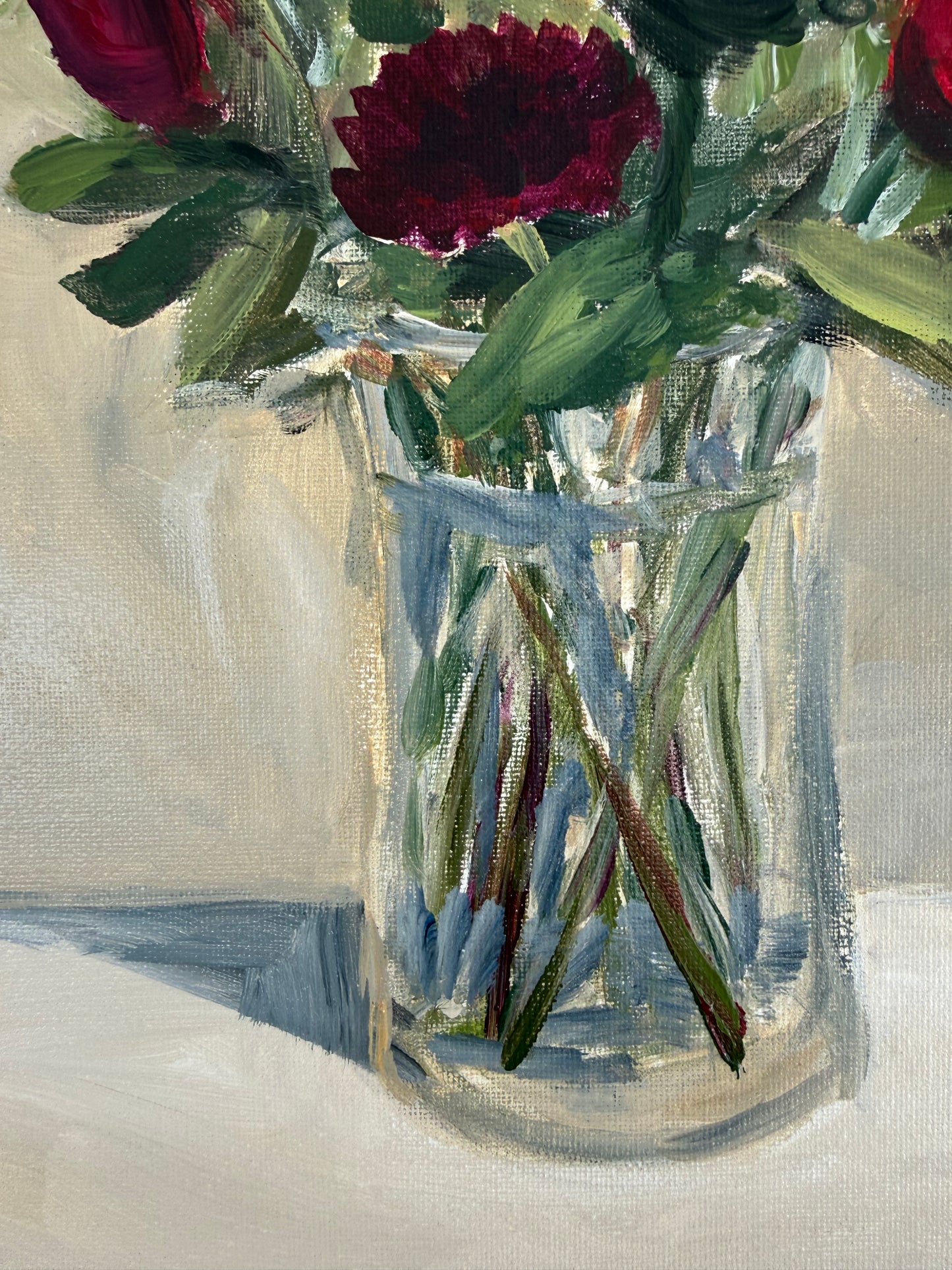 Red Bouquet - Original 12x16" Acrylic Painting