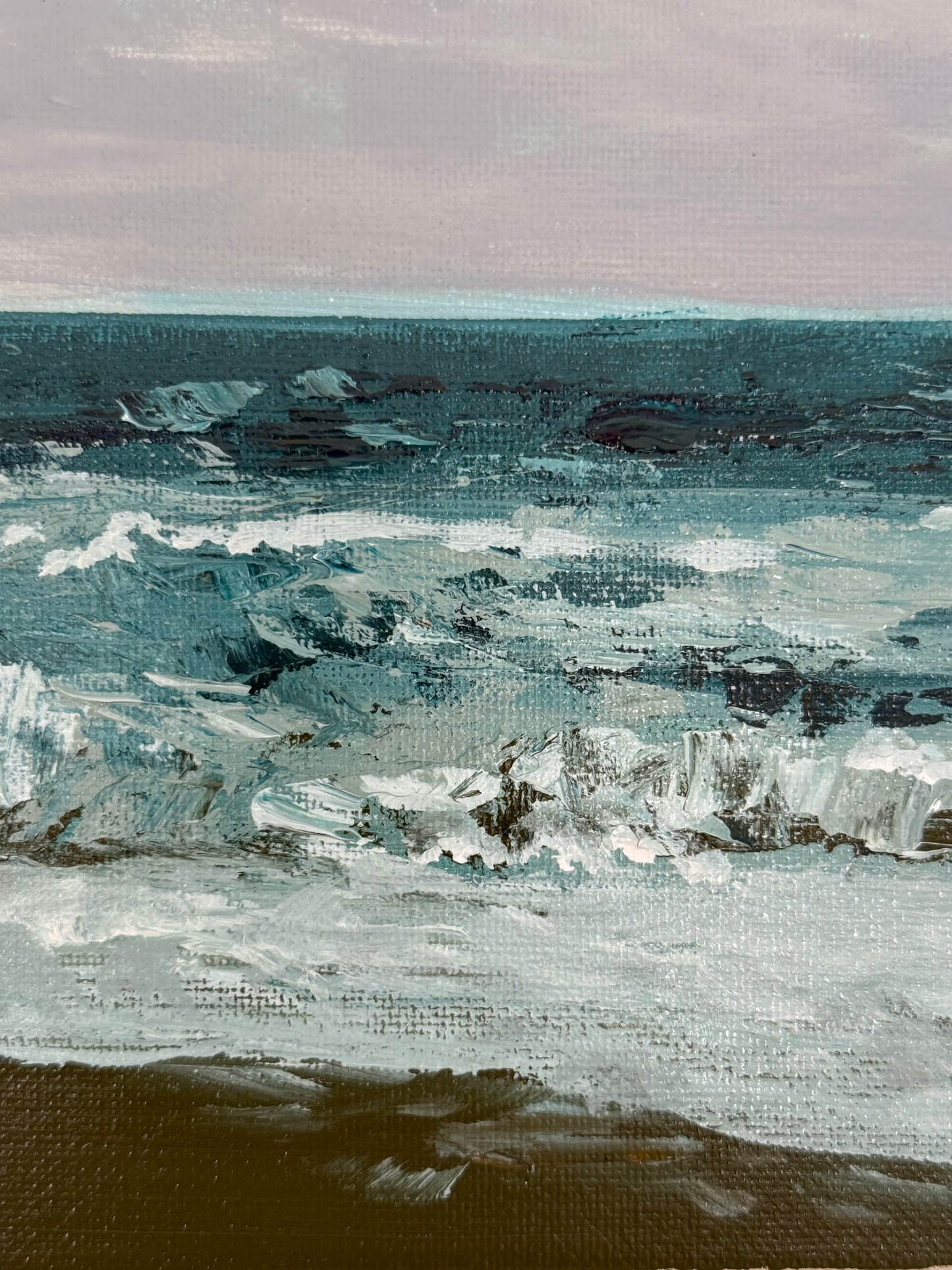 Atlantic Ocean Evening - 11x14" Original Acrylic Painting
