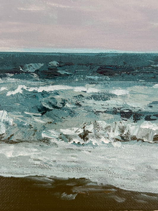 Atlantic Ocean Evening - 11x14" Original Acrylic Painting