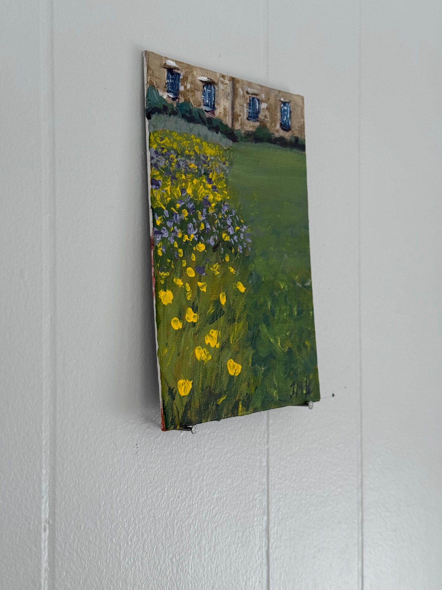 Cambridge Spring Flowers Original 5x7" Acrylic Painting
