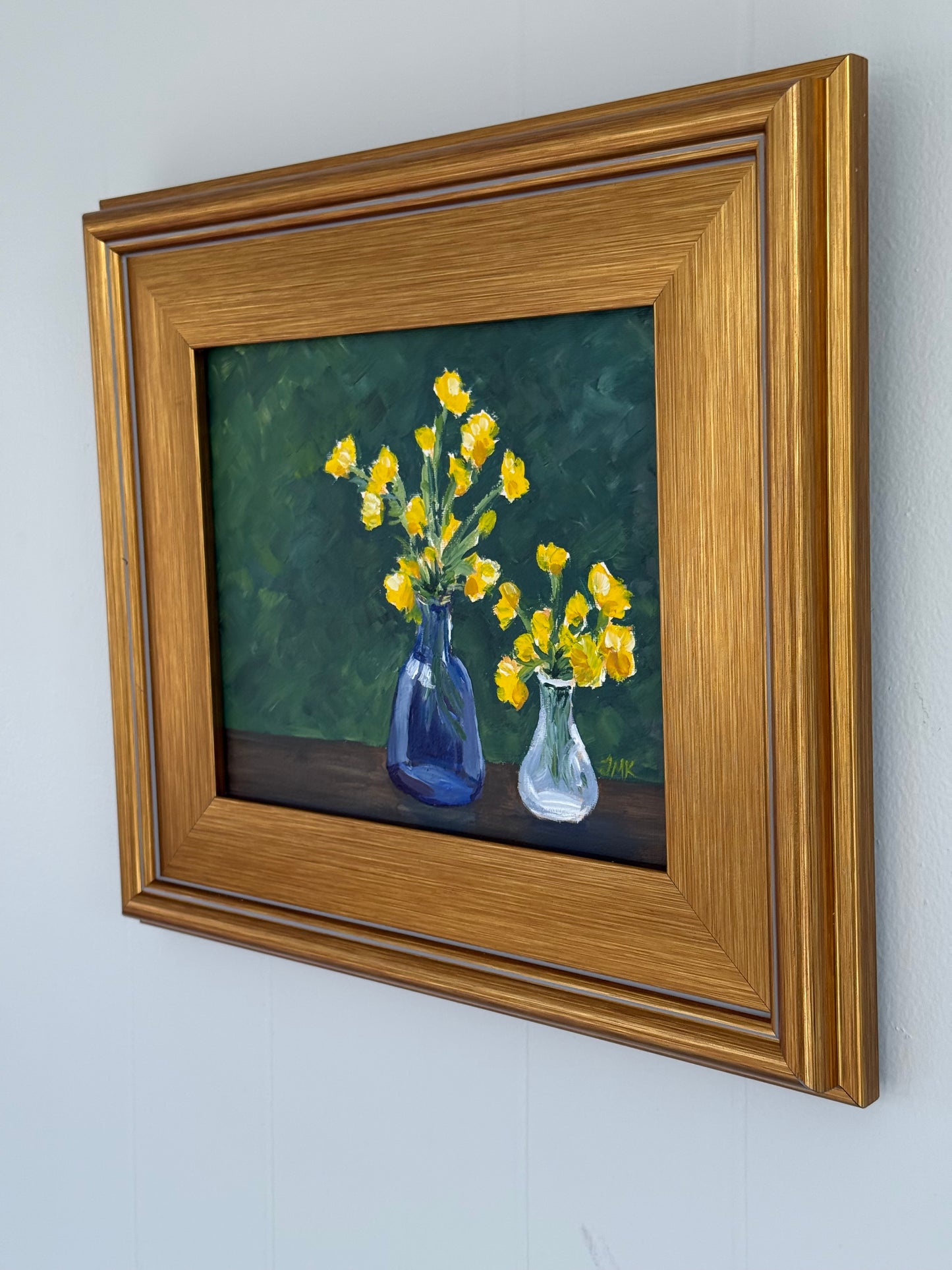 Buttercups Original 8x8" Original Framed Acrylic Painting