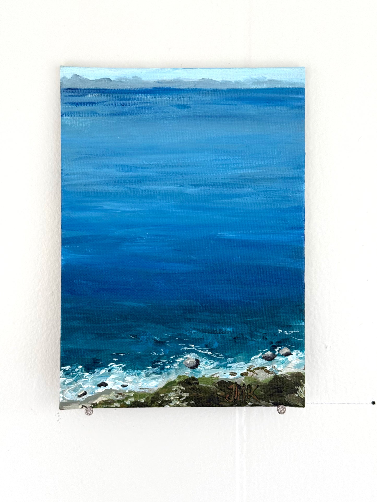Big Sur Pacific Ocean View 5x7" Original Acrylic Painting