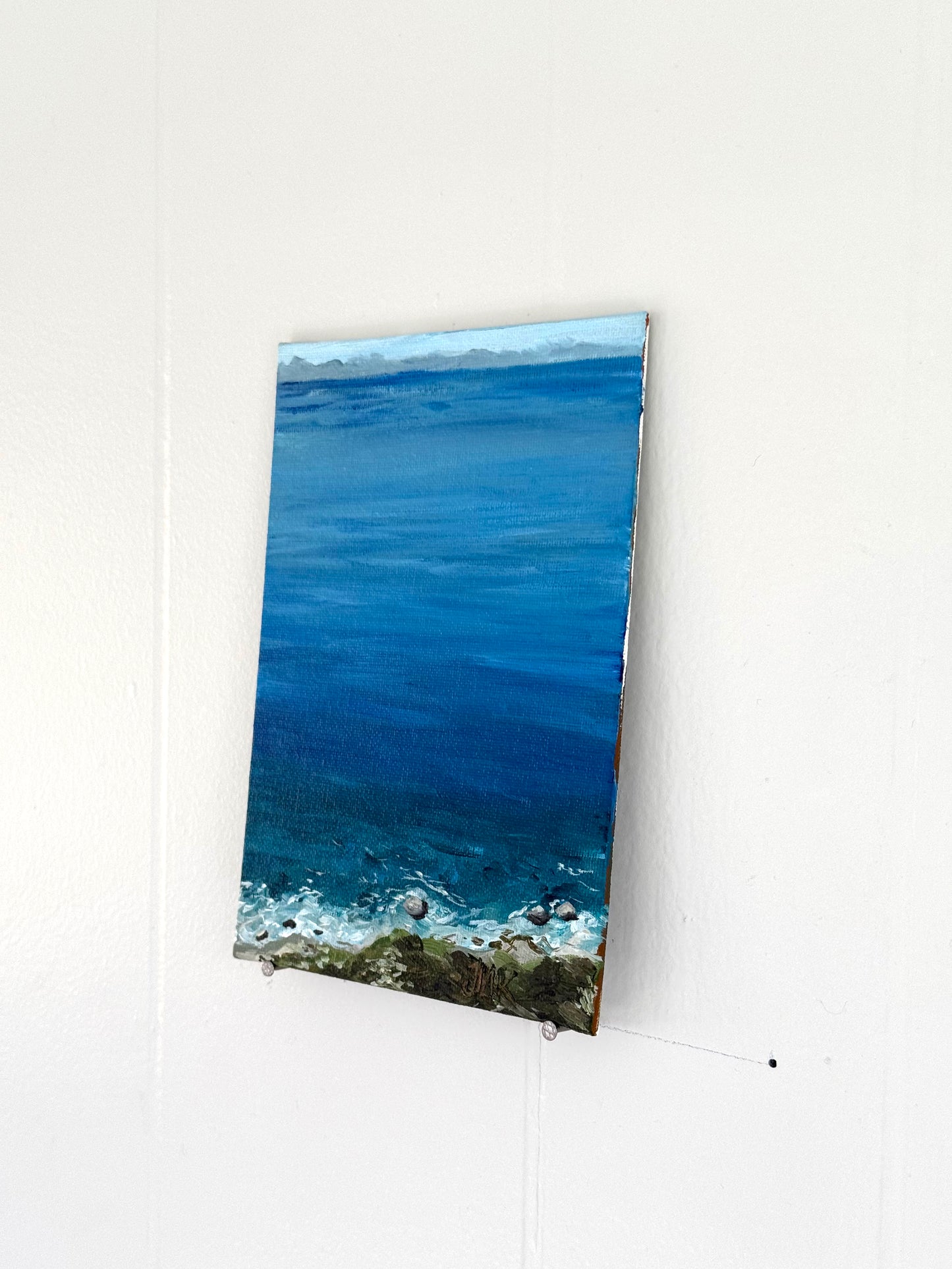 Big Sur Pacific Ocean View 5x7" Original Acrylic Painting