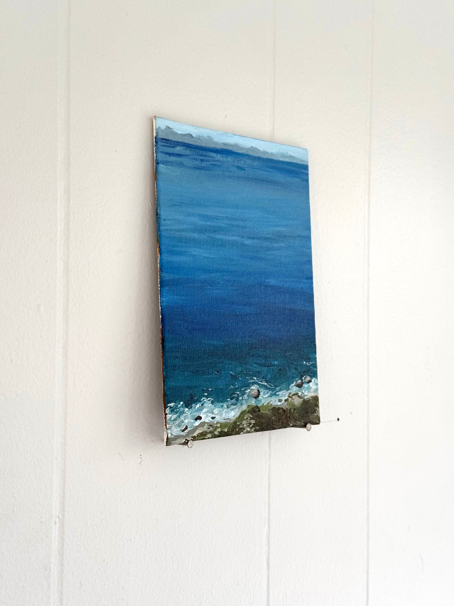 Big Sur Pacific Ocean View 5x7" Original Acrylic Painting
