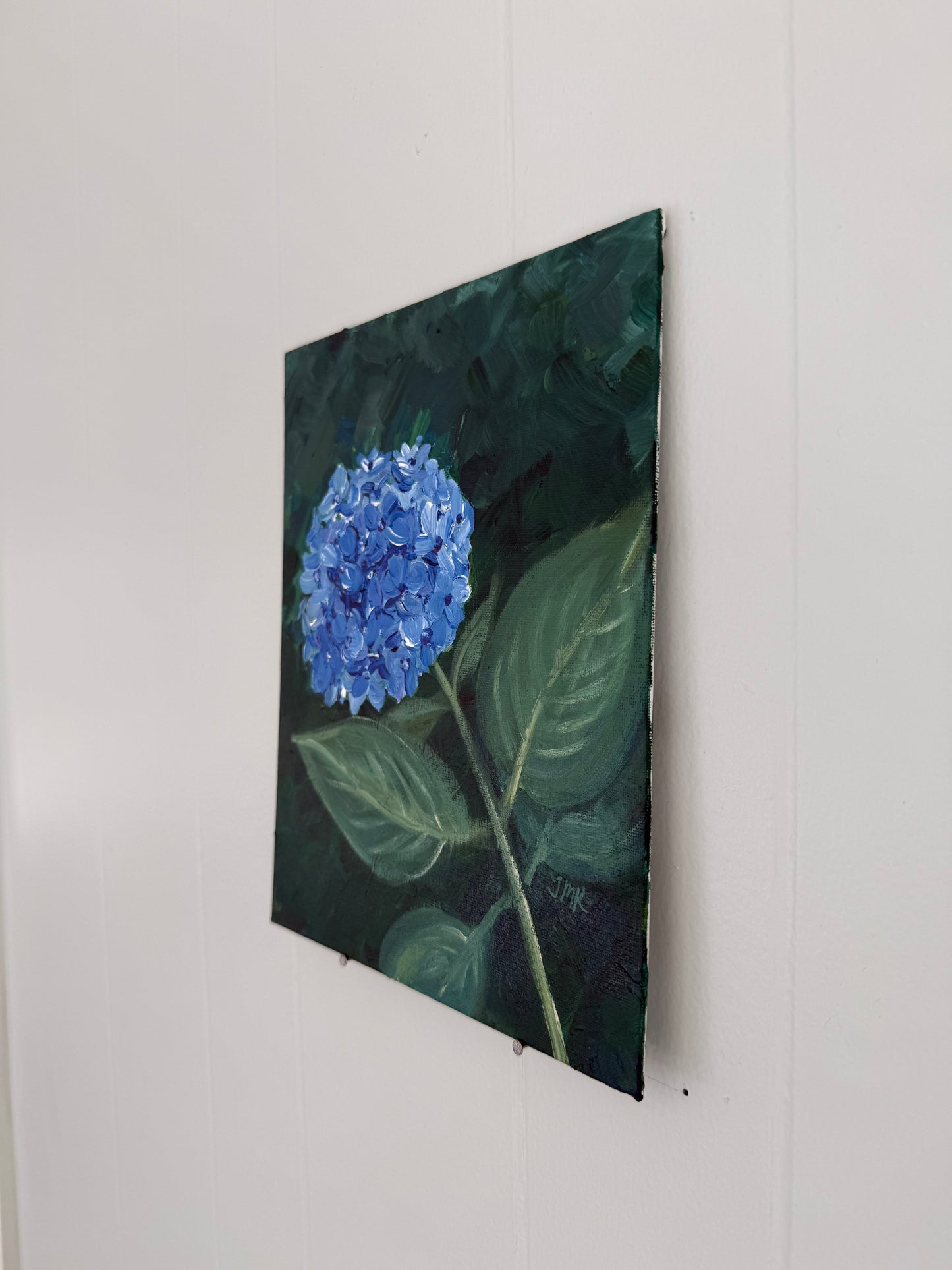 Blue Hydrangea 8x10" Original Acrylic Painting
