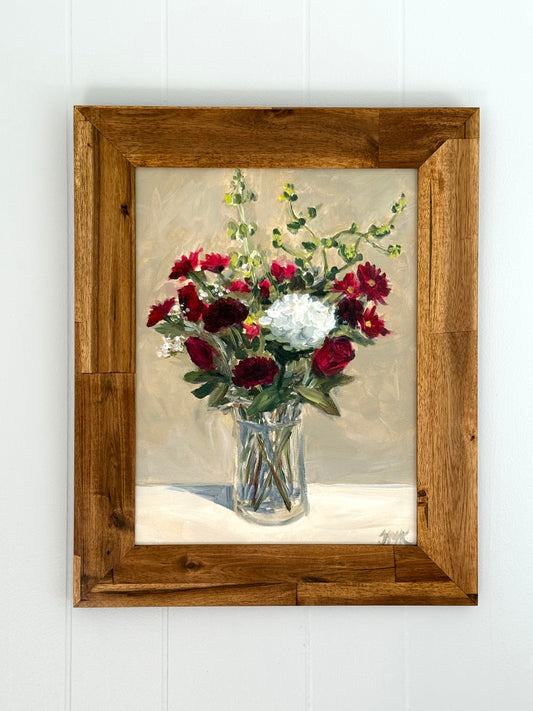 Red Bouquet - Original 12x16" Acrylic Painting