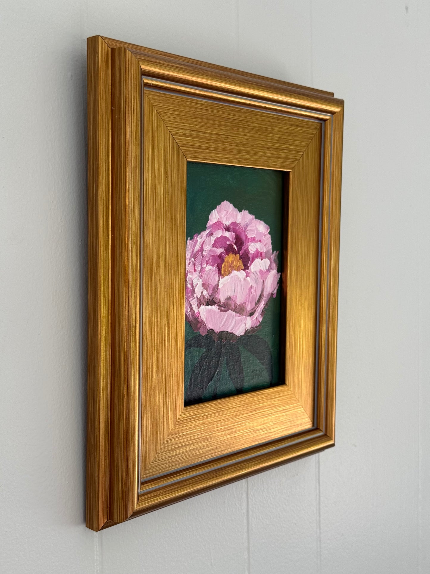 Pink Peony 5x7" Original Acrylic Painting