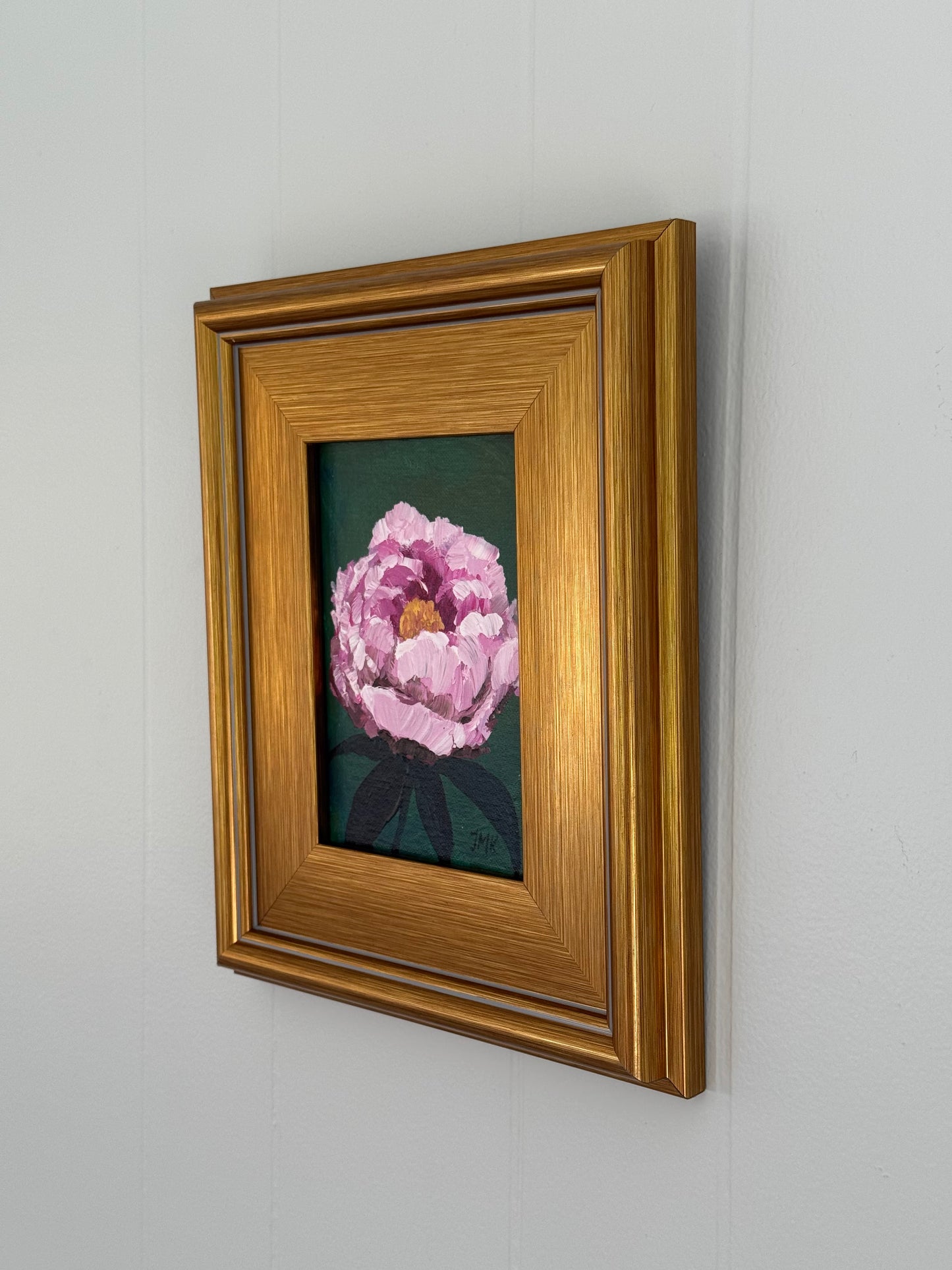 Pink Peony 5x7" Original Acrylic Painting