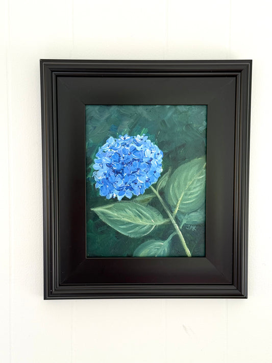 Blue Hydrangea 8x10" Original Acrylic Painting