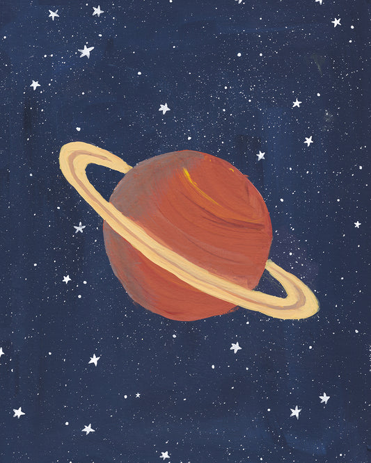 Saturn and Stars Fine Art Print