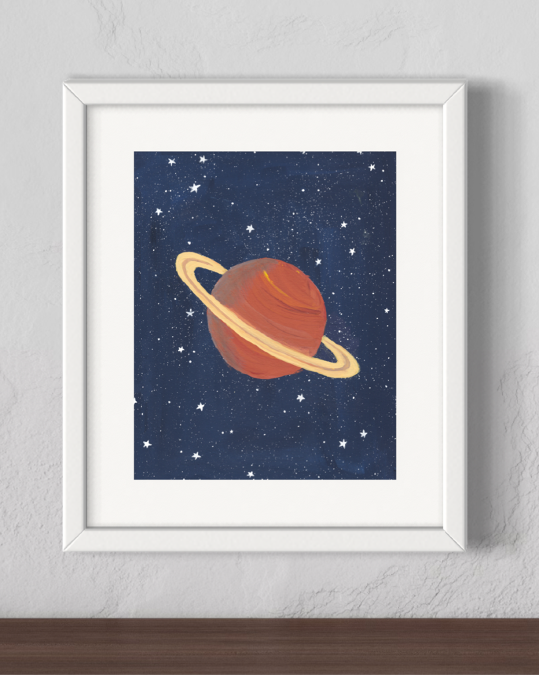 Saturn and Stars Fine Art Print