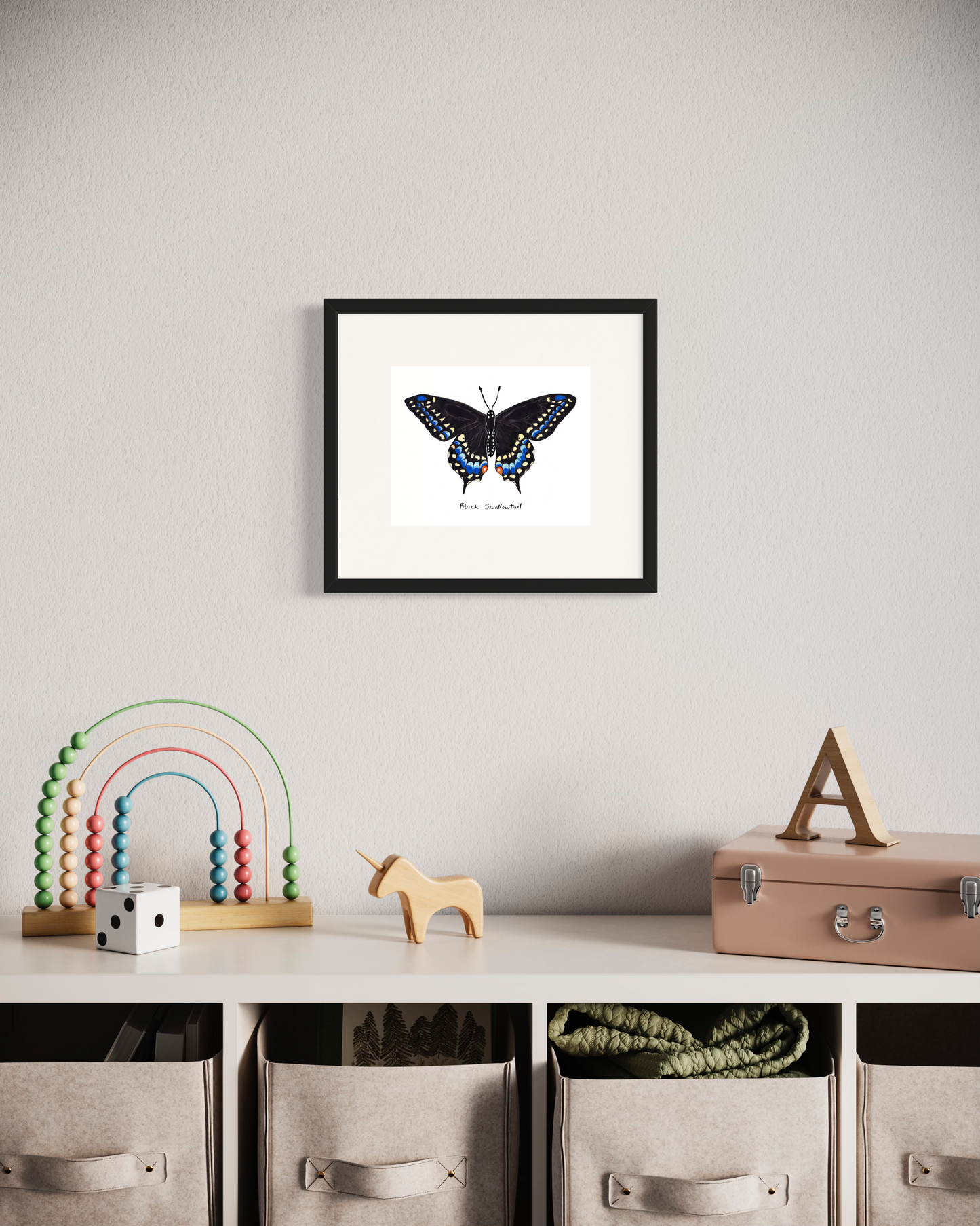 Black Swallowtail Butterfly - Watercolor Fine Art Print