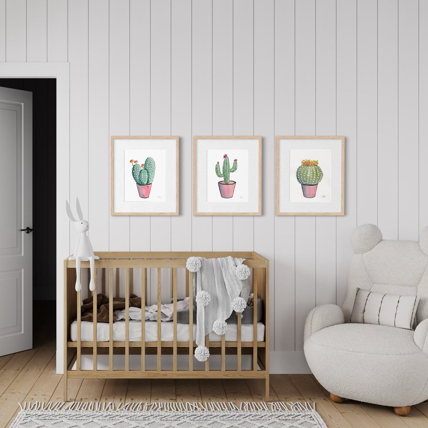 Hedgehog Cactus Watercolor Fine Art Print