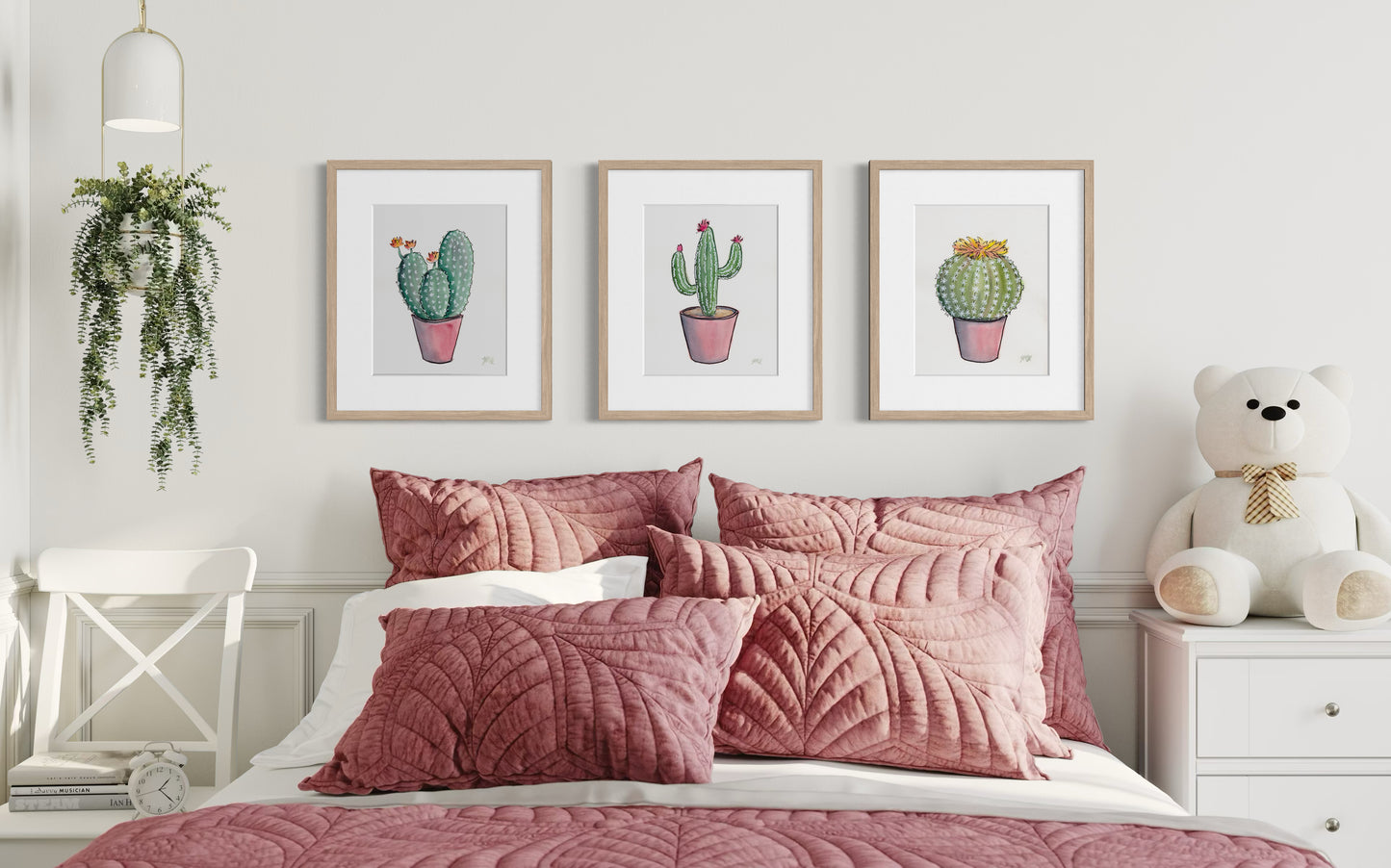 Hedgehog Cactus Watercolor Fine Art Print